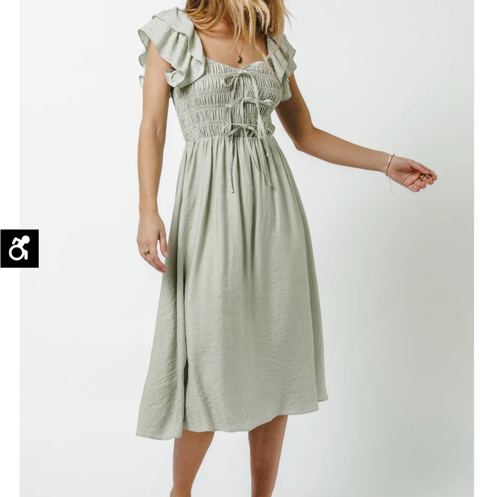 Bohme Dallas Midi Dress in Sage
